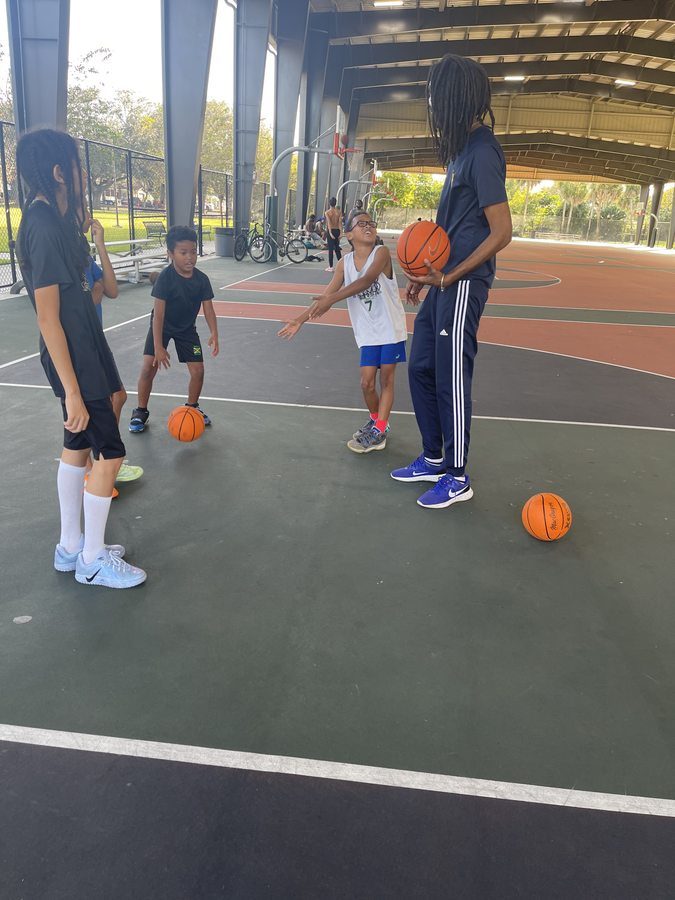 Coach Mak coaching a training session