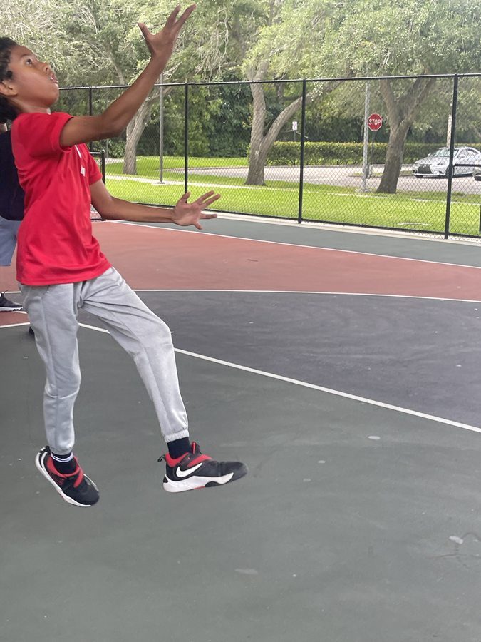 Young ballers training session